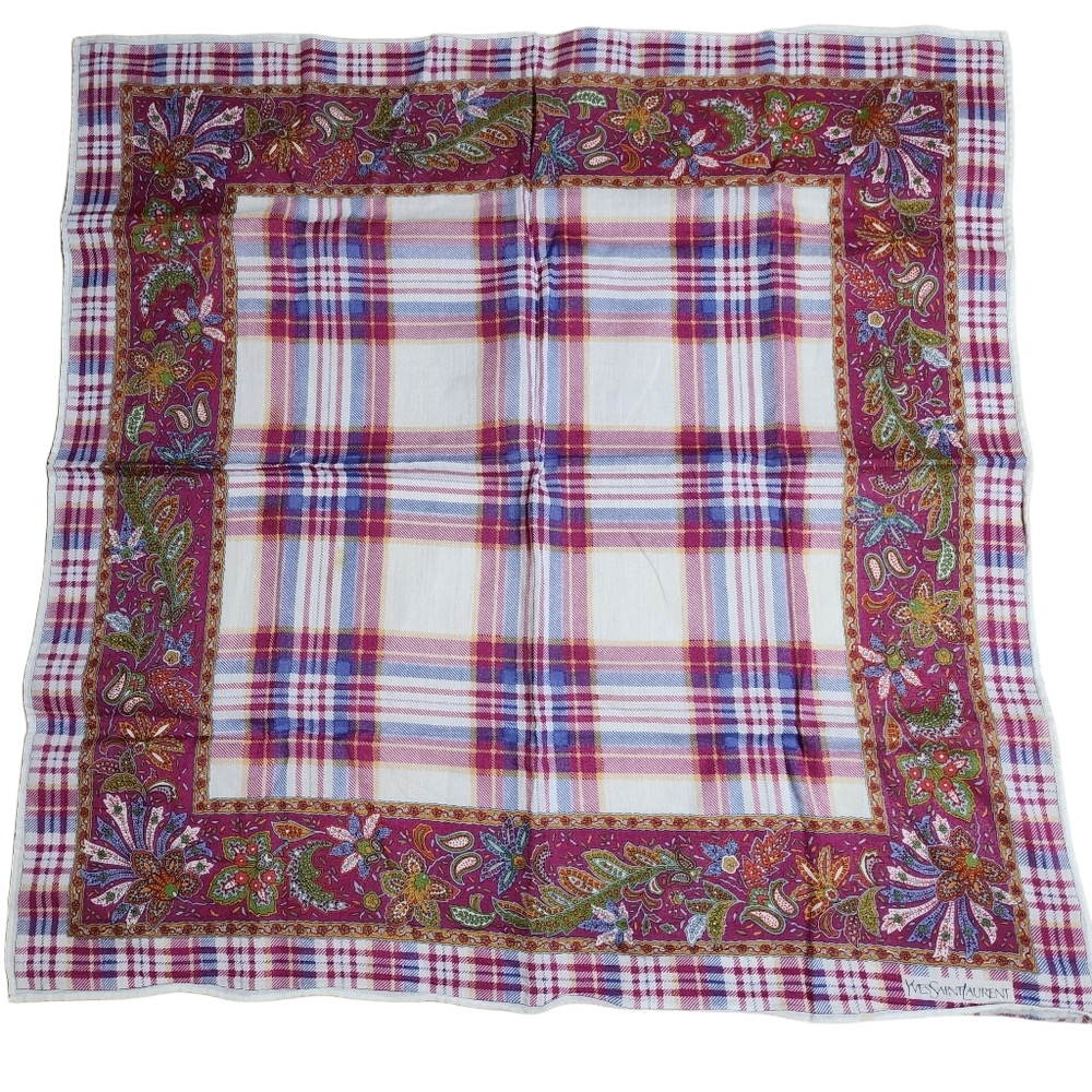Yves Saint Laurent Handkerchief/ Scarf Authentic Cotton ✨️